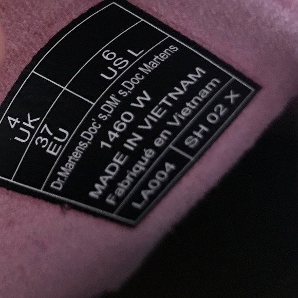 NEW Dr. Doc Martens boots 6 light Pink Patent Leather Lamper Combat Women’s 1460 - Picture 10 of 11